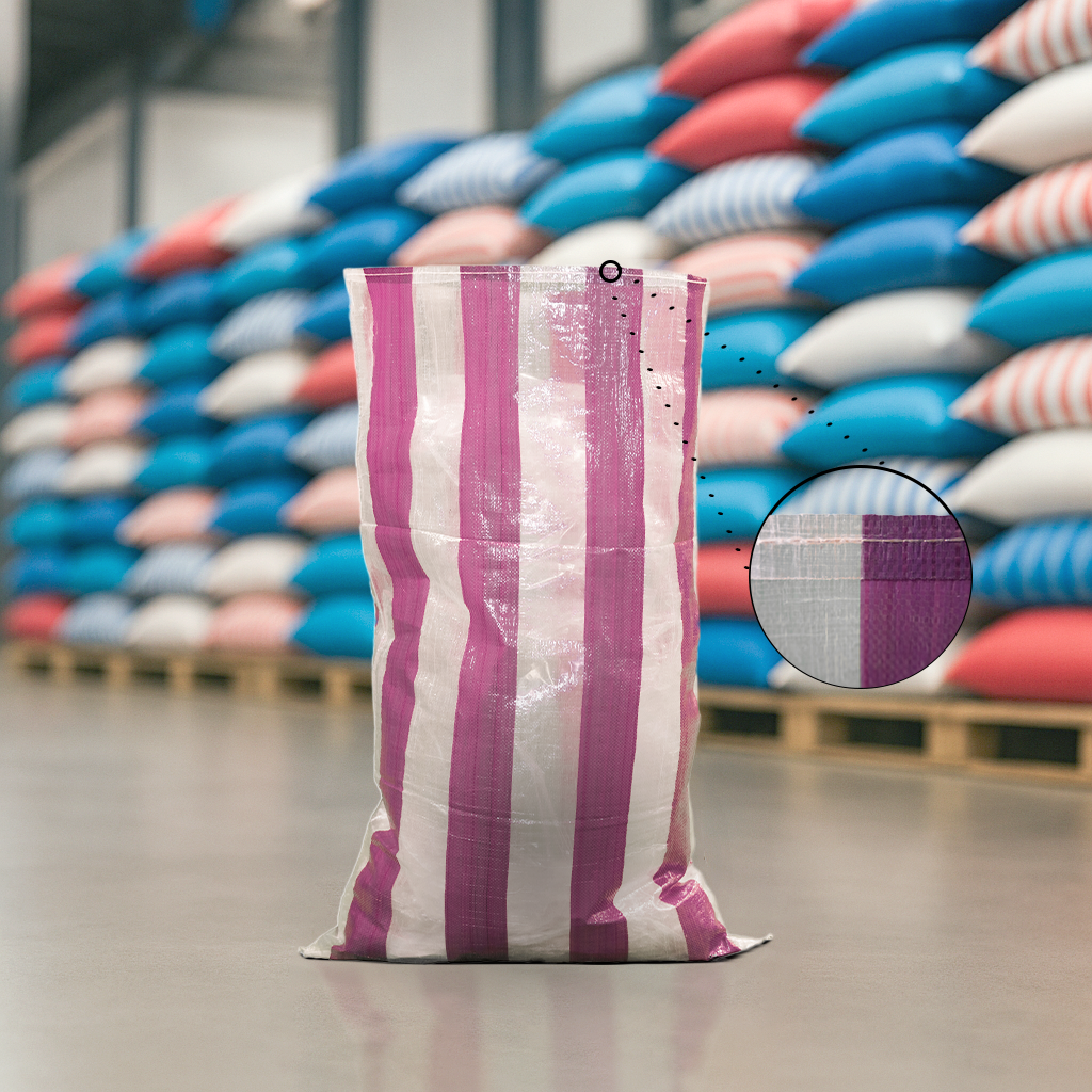 Bag Transparant / Purple 75 X125